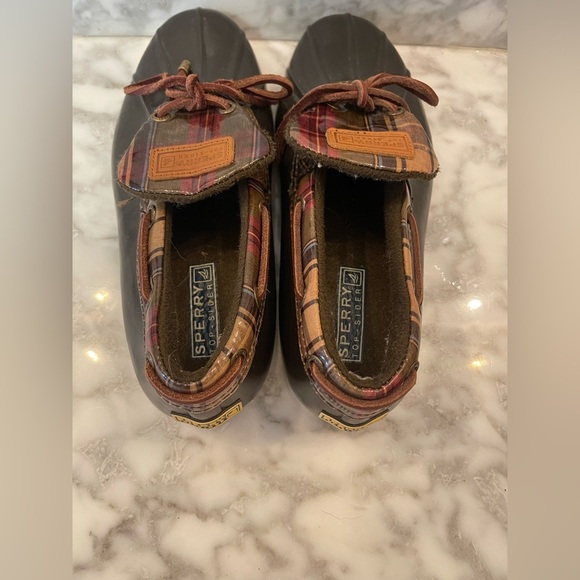 Vintage Sperry Topsider plaid Ankle Duck Boots Size 9 - Picture 3 of 6